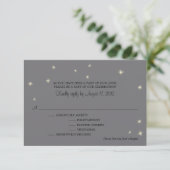 RSVP Card Whimsy Fireflies (Stehend Vorderseite)