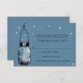 RSVP Card Whimsy Fireflies (Vorne/Hinten)