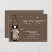RSVP Card Whimsy Fireflies (Vorne/Hinten)