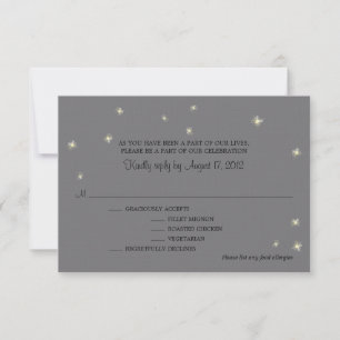 RSVP Card Whimsy Fireflies Karte