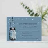 RSVP Card Whimsy Fireflies Karte (Stehend Vorderseite)