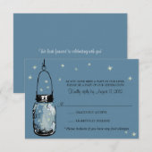 RSVP Card Whimsy Fireflies Karte (Vorne/Hinten)