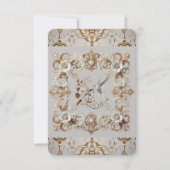 RSVP Card White Hummingbird Extravagant Karte (Vorderseite)