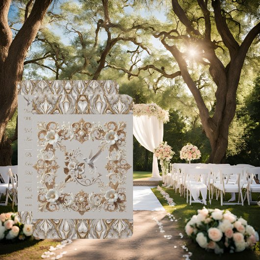 RSVP Card White Hummingbird Wedding Karte