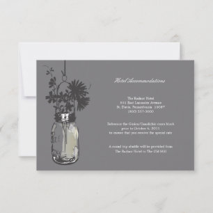 RSVP Card Wild Blume & Mason Jar Einladung