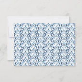 RSVP Cards blaues Muster (Rückseite)