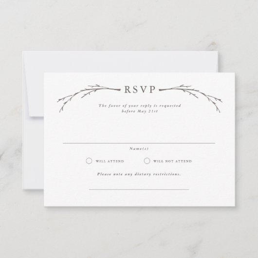 RSVP Cards für EleganForest Wedding (Vorderseite)