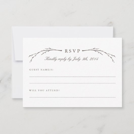 RSVP Cards für EleganForest Wedding Karte (Vorderseite)