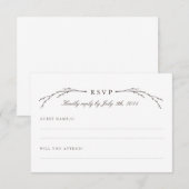 RSVP Cards für EleganForest Wedding Karte (Vorne/Hinten)