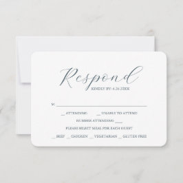 RSVP Cards für Hochzeitsessen mit industriellem Ch