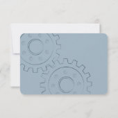 RSVP Cards für Hochzeitsessen mit industriellem Ch Karte (Rückseite)