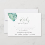 RSVP Cards für tropische Vegetation (Vorderseite)