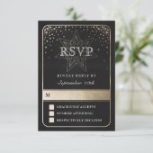 RSVP Cards (Gold) der Gewerkschaft (Stehend Vorderseite)