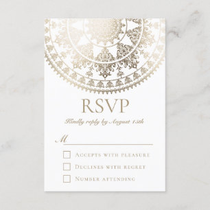 RSVP Cards Gold Foil Karte