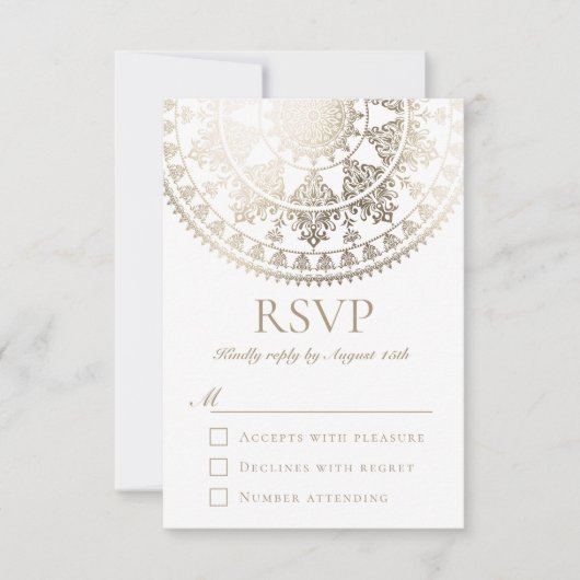 RSVP Cards Gold Foil Karte (Vorderseite)