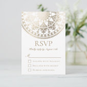 RSVP Cards Gold Foil Karte (Stehend Vorderseite)
