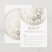 RSVP Cards Gold Foil Karte (Vorne/Hinten)