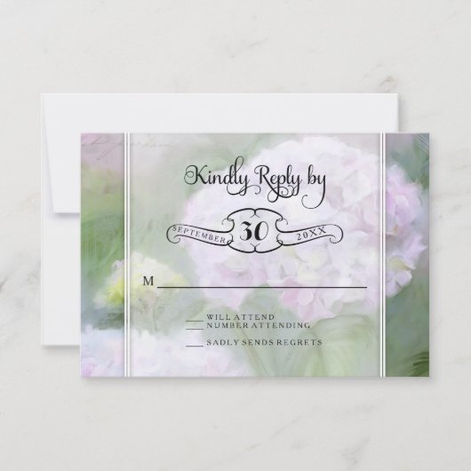 RSVP Cards Hydrangea Garden Blume Typografie