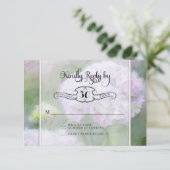RSVP Cards Hydrangea Garden Blume Typografie Karte (Stehend Vorderseite)
