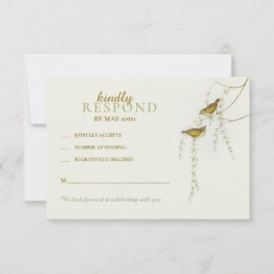 RSVP Cards Love Birds Karte