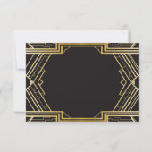 RSVP Cards Vintage Gatsby Wedding Einladungen aus (Rückseite)