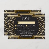 RSVP Cards Vintage Gatsby Wedding Einladungen aus (Vorne/Hinten)