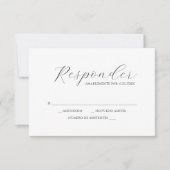 RSVP Cards Wasserfarbenschmetterling und Blume Karte (Vorderseite)