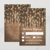 RSVP Cards Weeping Willow Tree Vintage Wedding Karte (Vorne/Hinten)