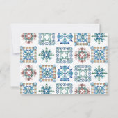 RSVP Cards with Meal Choice Lemon Amalfi Tile Karte (Rückseite)