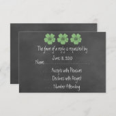 RSVP Chalkboard "Wilde grüne Rose" (Vorne/Hinten)
