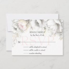 RSVP Classic Modern Ivory and Blush Floral 