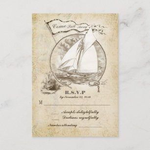 RSVP-Come Sail Away RSVP Karte