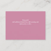 RSVP-Daten zum Hochzeitsehen mit QR-CODE - JEDE FA Begleitkarte (Rückseite)