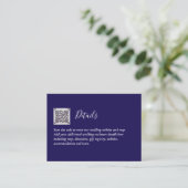 RSVP-Daten zum Hochzeitsehen mit QR-CODE - JEDE FA Begleitkarte (Stehend Vorderseite)