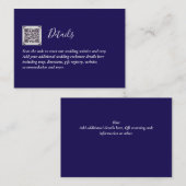 RSVP-Daten zum Hochzeitsehen mit QR-CODE - JEDE FA Begleitkarte (Vorne/Hinten)