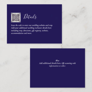 RSVP-Daten zum Hochzeitsehen mit QR-CODE - JEDE FA Begleitkarte