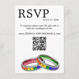 🌈 RSVP+Details LGBTQ Verwoben in Pride Begleitkarte