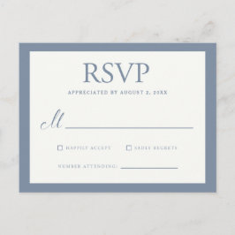 RSVP - Dusty Blue Einladungspostkarte