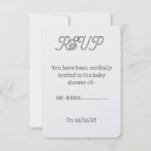 RSVP-Einladung Baby Shower