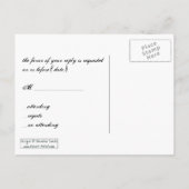 RSVP EINLADUNGSPOSTKARTE (Rückseite)