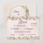 RSVP Elegante Blumengoldene Hochzeit (Vorne/Hinten)