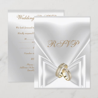 RSVP Elegantes Ereignis Gold Silber Weiß Einladung