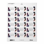 RSVP Envelope Label der Burgundy Navy Adressaufkleber (Vorne)