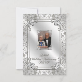 RSVP-Foto für das 60. Hochzeitstag RSVP Karte