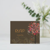 RSVP für Ahornbaum/Hochzeit im Herbst erfordern 12 Karte (Stehend Vorderseite)