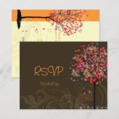 RSVP für Ahornbaum/Hochzeit im Herbst erfordern 12 Karte (Vorne/Hinten)