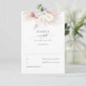 RSVP für Anthurien und Pampas Grass Wedding (Stehend Vorderseite)