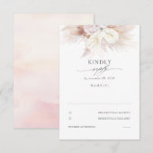 RSVP für Anthurien und Pampas Grass Wedding Karte (Vorne/Hinten)