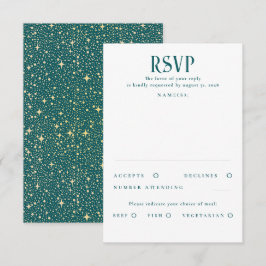 RSVP für Aquamarine Hochzeiten und Hochzeiten Karte