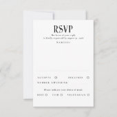 RSVP für Black and Gold Wedding Karte (Vorderseite)